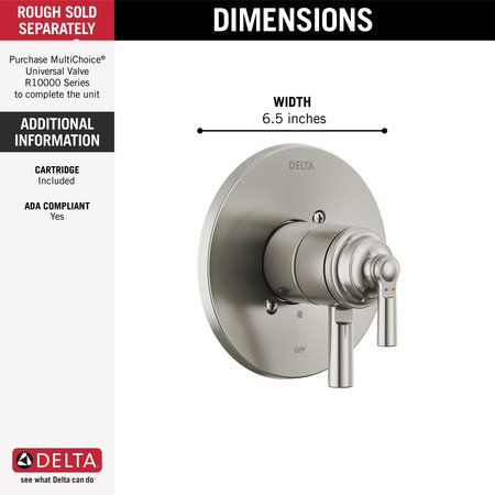 Delta Saylor Monitor 17 Series Valve Trim Only T17035-SS